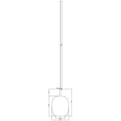 Ondaluce - Hängeleuchte am Kabel THELMA 1xE27/15W/230V Ø 19,5 cm gold/transparent