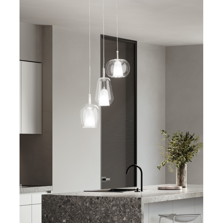 Ondaluce - Hängeleuchte THELMA 2xE27/15W/230V, klar