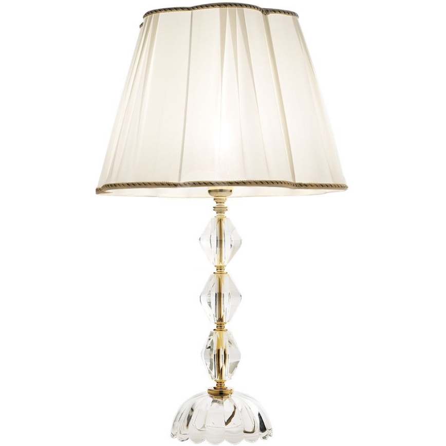 Ondaluce - Kristall-Tischleuchte BRIGIDA 1xE27/15W/230V cremefarben/klar