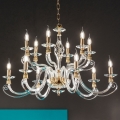 Ondaluce - Kronleuchter mit Kette 1306 12xE14/10W/230V Ø 100 cm gold/klar