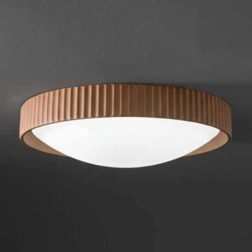 Ondaluce - LED-Deckenleuchte CONCRETE LED/20W/230V Ø 41 cm Beton/Braun