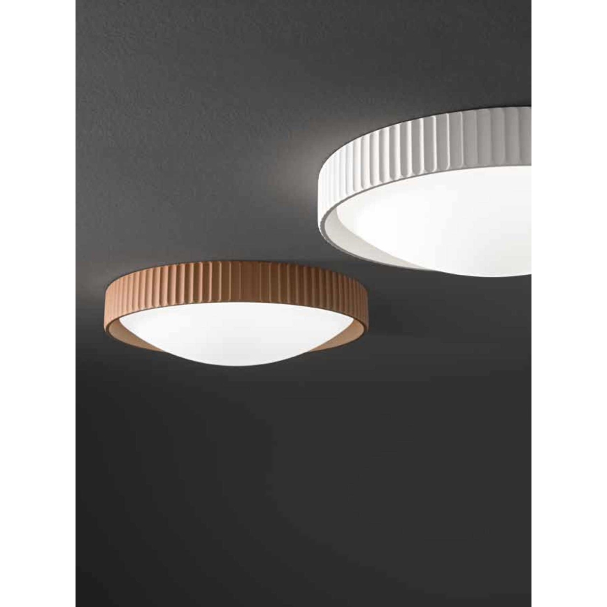 Ondaluce - LED-Deckenleuchte CONCRETE LED/20W/230V Ø 41 cm Beton/Braun
