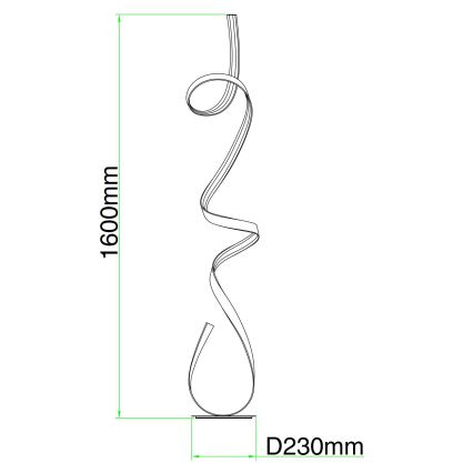Ondaluce - LED-dimmbar Stehleuchte LUMEN LED/30W/230V silber