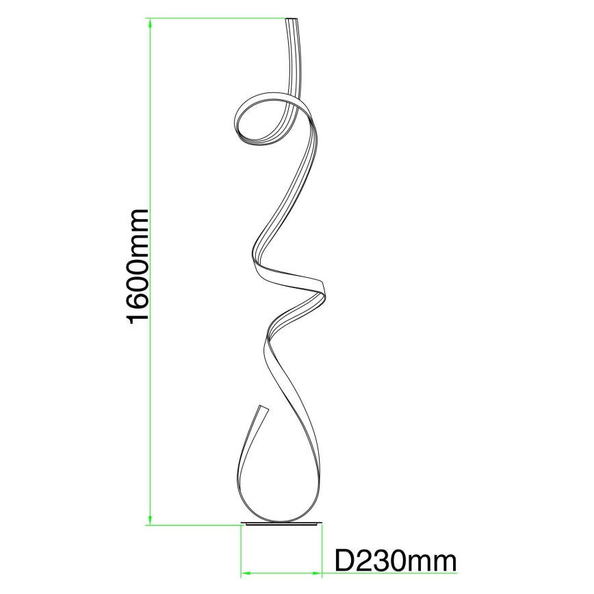 Ondaluce - LED-dimmbar Stehleuchte LUMEN LED/30W/230V silber