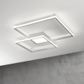 Ondaluce - LED-dimmbare Deckenleuchte DOWEL LED/46W/230V 55x55 cm silber