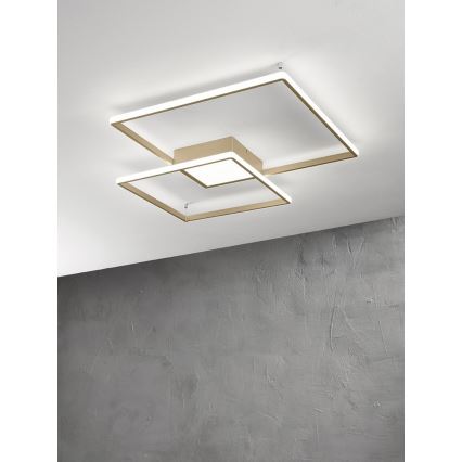 Ondaluce - LED-dimmbare Deckenleuchte DOWEL LED/46W/230V goldfarben