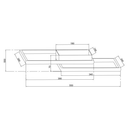 Ondaluce - LED-dimmbare Deckenleuchte DOWEL LED/46W/230V goldfarben