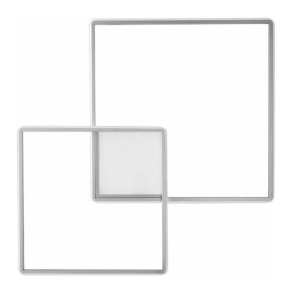 Ondaluce - LED dimmbare Deckenleuchte DOWEL LED/60W/230V 75x75 cm silber
