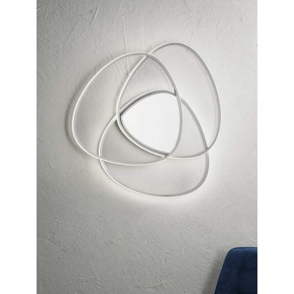 Ondaluce - LED-dimmbare Deckenleuchte ROSE LED/60W/230V 50x54 cm silber