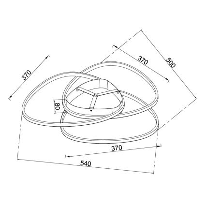 Ondaluce - LED-dimmbare Deckenleuchte ROSE LED/60W/230V 50x54 cm silber
