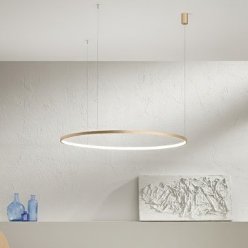 Ondaluce - LED-dimmbare Hängeleuchte mit Kabelaufhängung SOEL LED/38W/230V Ø 80 cm goldfarben