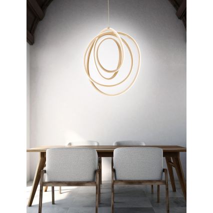 Ondaluce - LED-dimmbare Pendelleuchte an Kabel GOLDEN LED/50W/230V Ø 50 cm goldfarben