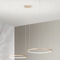 Ondaluce - LED dimmbare Pendelleuchte an Kabel SOEL LED/28W/230V + LED/38W Ø 80/60 cm goldfarben