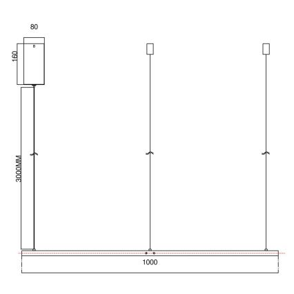 Ondaluce - LED-dimmbare Pendelleuchte an Kabel SOEL LED/47W/230V Ø 100 cm goldfarben