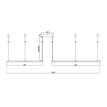 Ondaluce - LED-dimmbare Pendelleuchte mit Kabelabhängung SOEL LED/28W/230V + LED/38W + LED/47W Ø 100/80/60 cm weiß