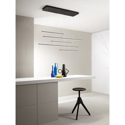 Ondaluce - LED-dimmbare Seilpendelleuchte GENIUS LED/72W/230V schwarz