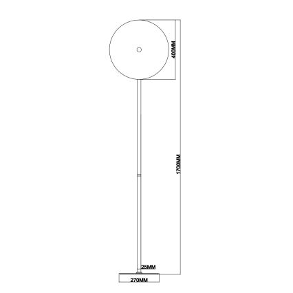 Ondaluce - LED-dimmbare Stehleuchte JOKEY LED/15W/230V gold/rauchbeige