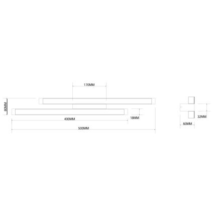 Ondaluce - LED-dimmbare Wandleuchte MOVIDA LED/16W/230V, goldfarben
