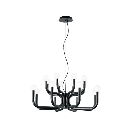 Ondaluce - Pendelleuchte an Kabel DERBY 16xG9/7W/230V Ø 81,5 cm schwarz