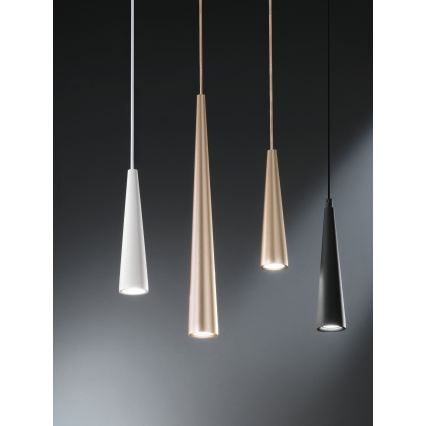 Ondaluce - Pendelleuchte an Kabel NOA 1xGU10/20W/230V Ø 5,5 cm goldfarben