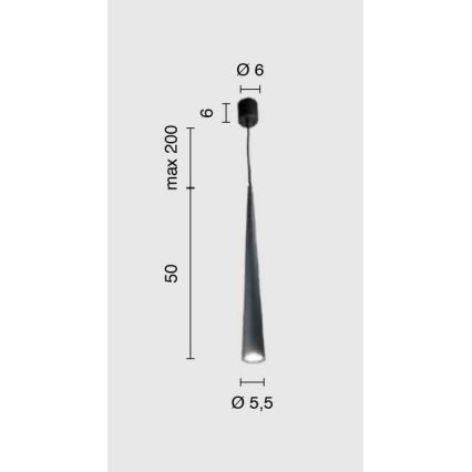 Ondaluce - Pendelleuchte an Kabel NOA 1xGU10/20W/230V Ø 5,5 cm goldfarben