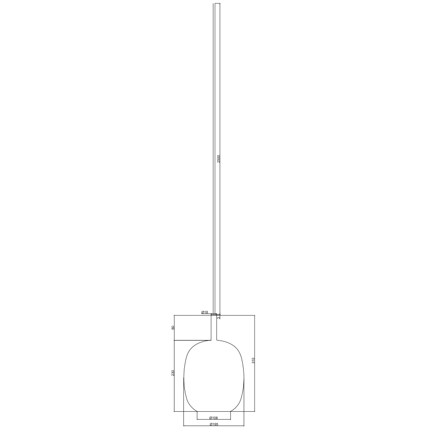 Ondaluce - Pendelleuchte an Kabel THELMA 1xE27/15W/230V Ø 19,5 cm Gold/rauchiges Beige