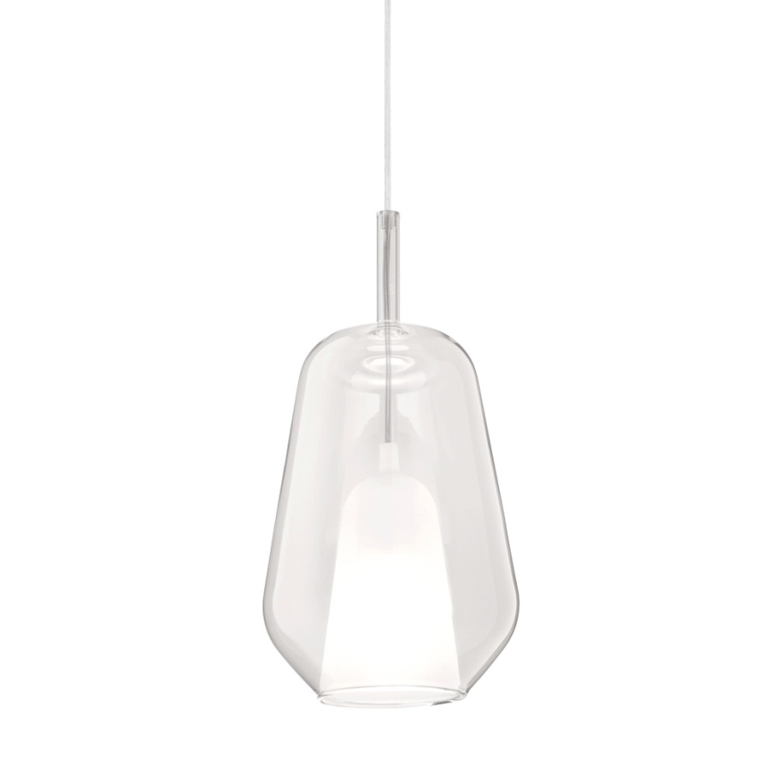 Ondaluce - Pendelleuchte an Kabel THELMA 1xE27/15W/230V Ø 19 cm gold/transparent
