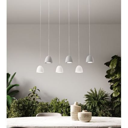 Ondaluce - Pendelleuchte CONCRETE an Kabel, 1x GU10 / 7,5 W / 230 V, Ø 10,5 cm, Betongrau