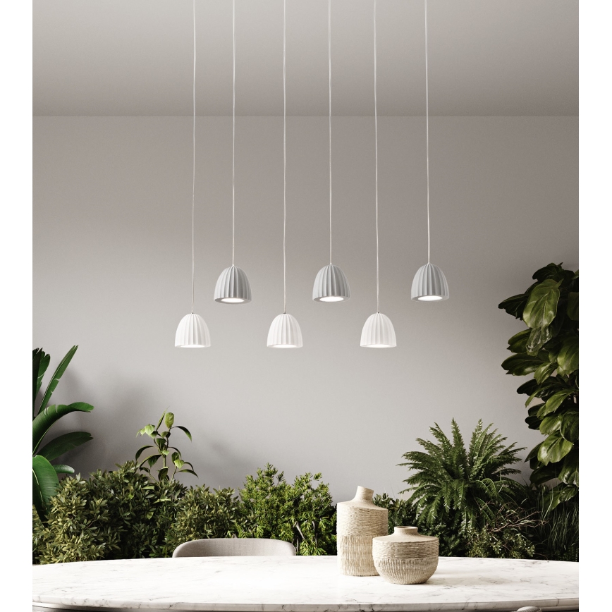 Ondaluce - Pendelleuchte mit Kabel CONCRETE 1x GU10/7,5 W/230 V Ø 10,5 cm Beton/Grau