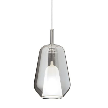 Ondaluce - Pendelleuchte THELMA an Kabel 1xE27/15W/230V Ø 19 cm schwarz/rauchgrau