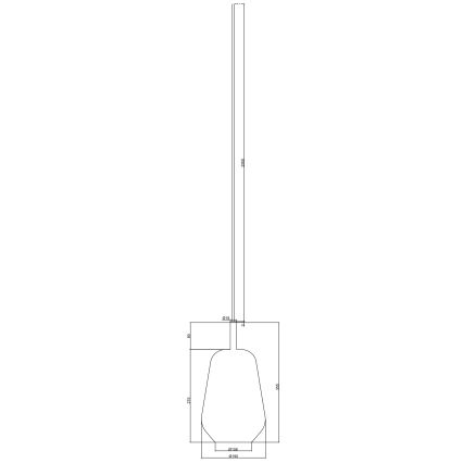 Ondaluce - Pendelleuchte THELMA an Kabel 1xE27/15W/230V Ø 19 cm schwarz/rauchgrau