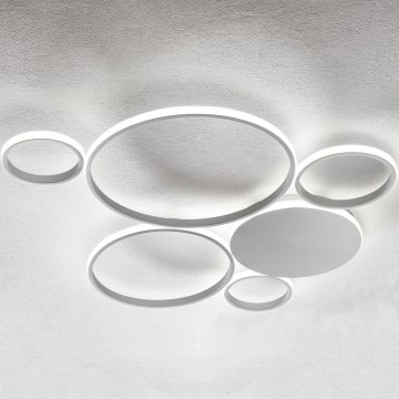 Ondaluce - POIS LED/68W/230V, dimmbare LED-Deckenleuchte, silberfarben