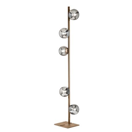 Ondaluce - Stehleuchte MONILE 5xE14/10W/230V 170 cm gold/weiß