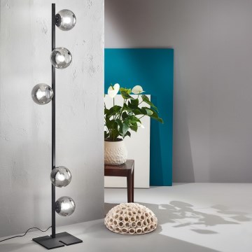 Ondaluce - Stehleuchte MONILE 5xE14/10W/230V rauchschwarz