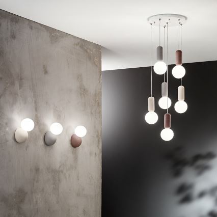 Ondaluce - Wandleuchte ROCK 1xG9/7W/230V Beton/Weiß