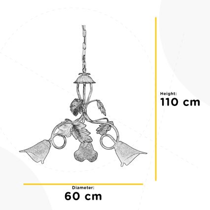 ONLI - Hängeleuchte an Kette MARILENA 3xE14/6W/230V