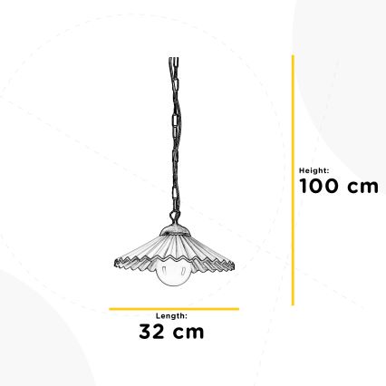 ONLI - Hängeleuchte an Kette ROSINA 1xE27/22W/230V