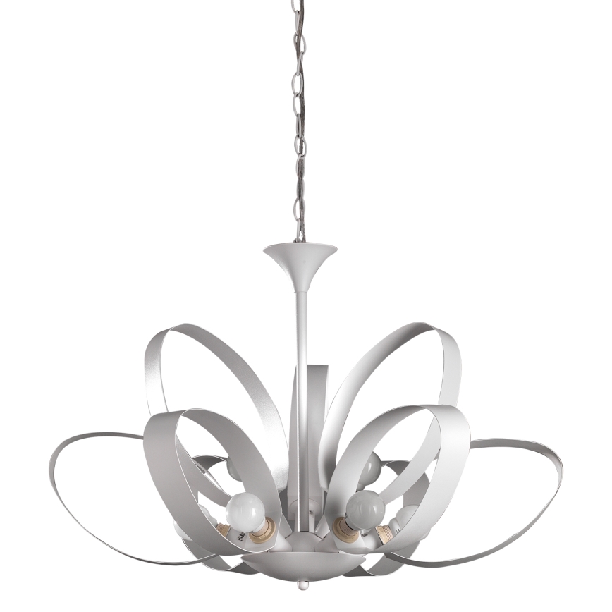 ONLI - Hängeleuchte an Kette SERENA 9xE14/6W/230V weiß