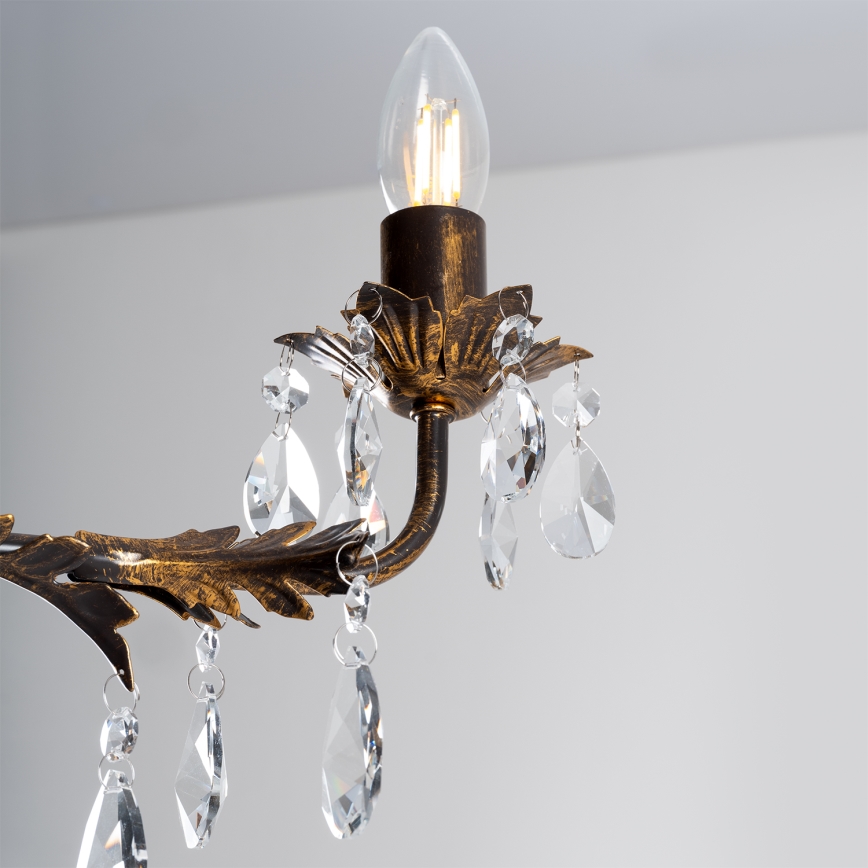 ONLI - Hängeleuchte an Kette TERESA 3xE14/6W/230V Bronze