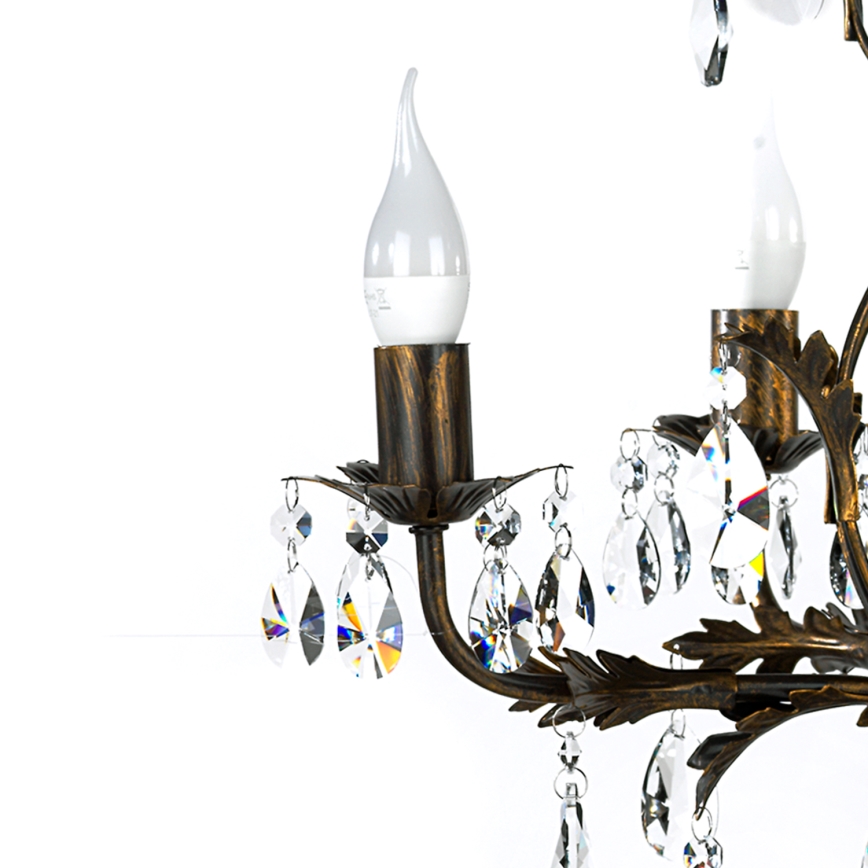 ONLI - Hängeleuchte an Kette TERESA 5xE14/6W/230V Bronze