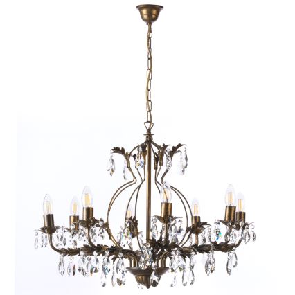 ONLI - Hängeleuchte an Kette TERESA 8xE14/6W/230V bronzen