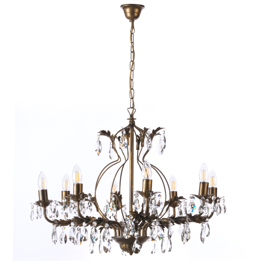 ONLI - Hängeleuchte an Kette TERESA 8xE14/6W/230V bronzen