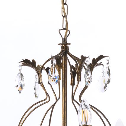 ONLI - Hängeleuchte an Kette TERESA 8xE14/6W/230V bronzen