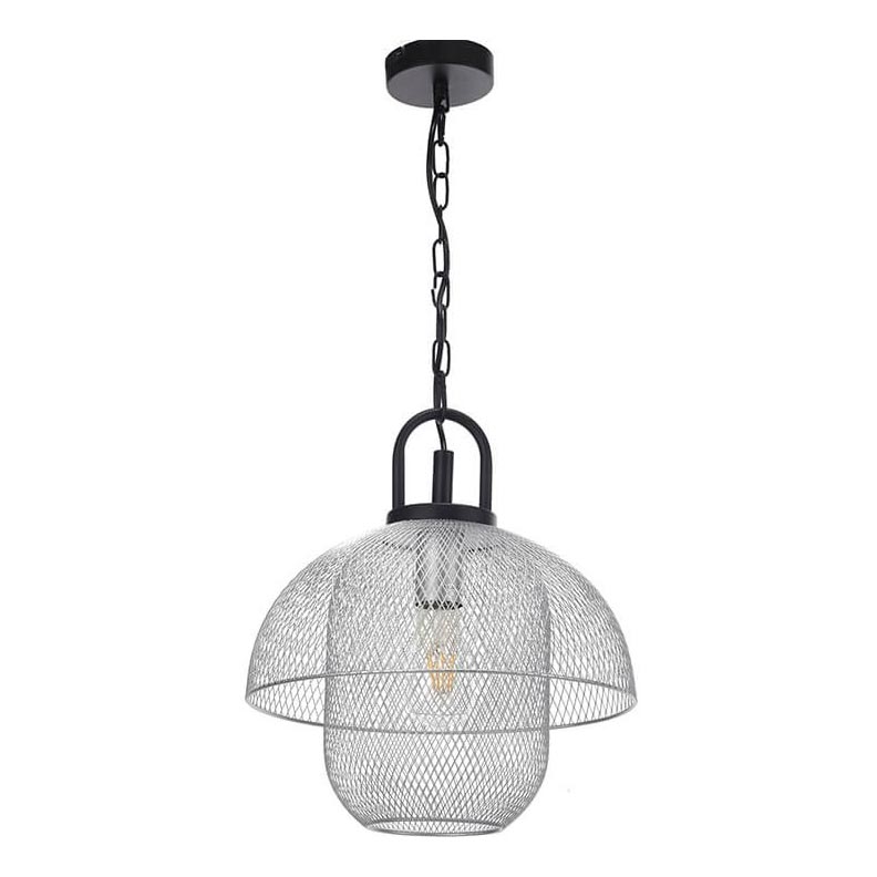 ONLI - Hängeleuchte an Kette ZAIR 1xE27/22W/230V schwarz/silbern