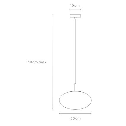 ONLI - Hängeleuchte an Schnur JANET 1xE27/6W/230V d 30 cm