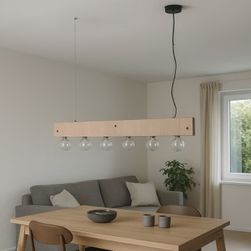 ONLI - Hängeleuchte ARGO 6xE27/22W/230V beige