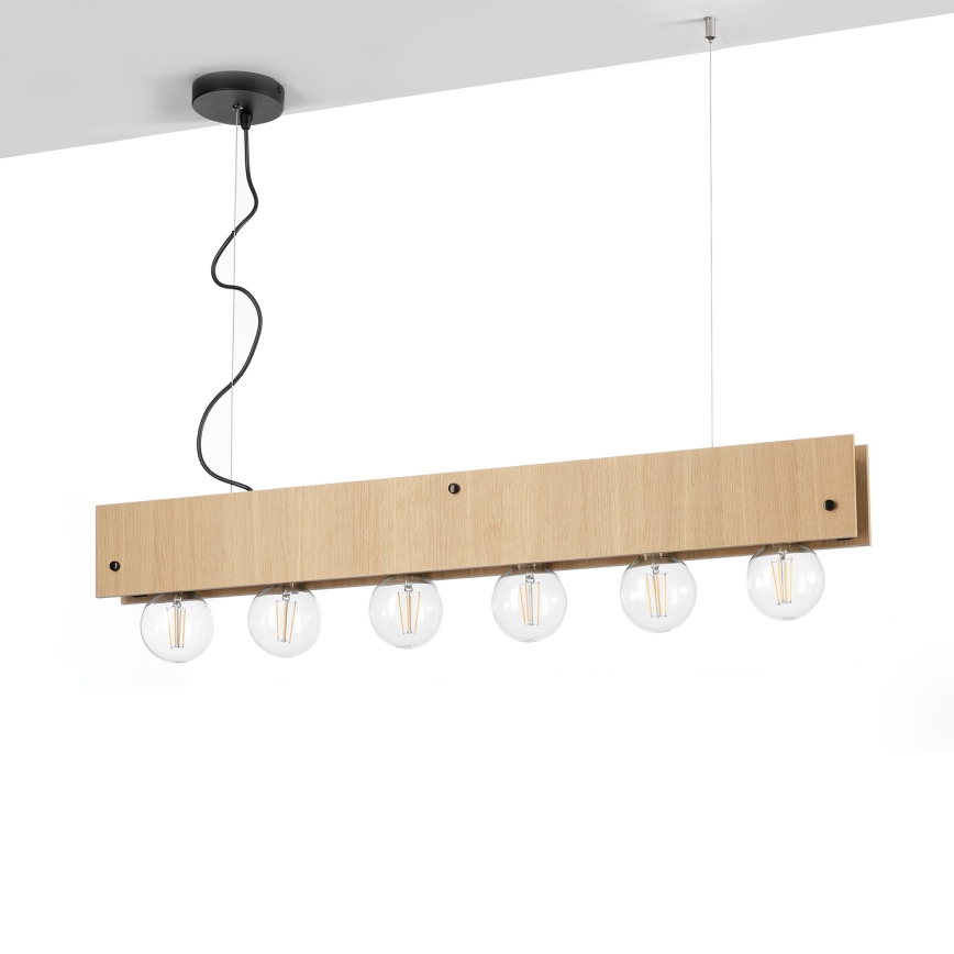 ONLI - Hängeleuchte ARGO 6xE27/22W/230V beige