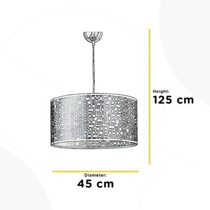 ONLI - Hängeleuchte BRUCE 1xE27/15W/230V d 45 cm matt Chrom