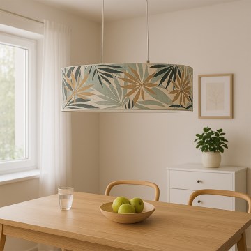 ONLI - Hängeleuchte FLORA 2xE27/22W/230V grün/golden