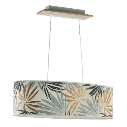 ONLI - Hängeleuchte FLORA 2xE27/22W/230V grün/golden